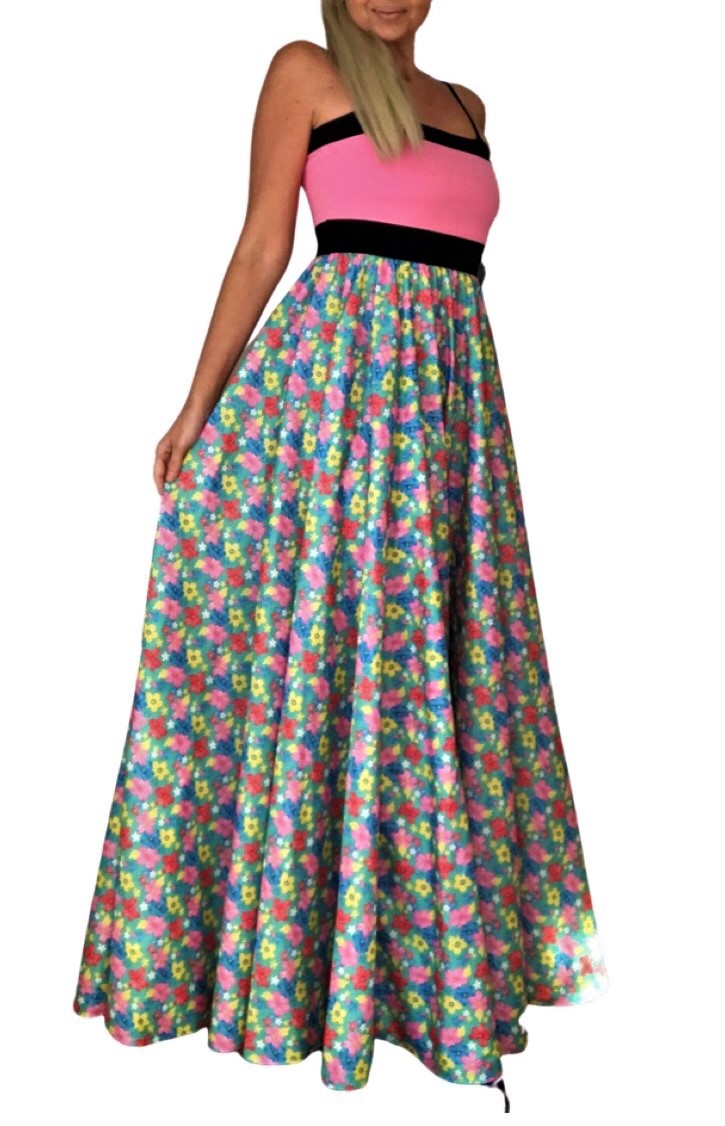 Dlouhé letní šaty BOROS DR-L-FLW02